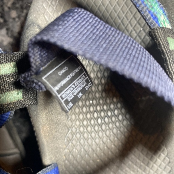 Chaco Cloud Classic Sandals Women's Size 8 Green Blue Print - Picture 8 of 10